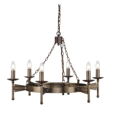 Elstead Lighting CROMWELL CW6-OLD-BRZ Kroonluchter 6x60W/E14
