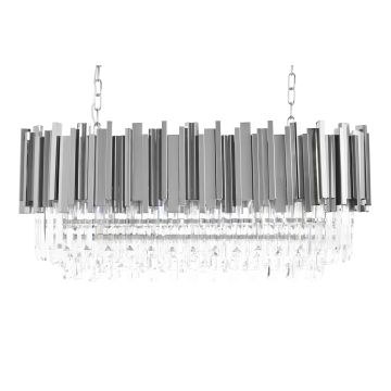 King Home IMPERIAL LONG SILVER DW-D5689S.SILVER Hanglamp 18x40W/E14 IP20