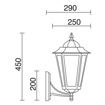 Novolux ELITE 6 096H-G05X1A-01 Wandlamp 1x42W/E27 IP43