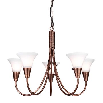 Elstead Lighting EMILY EM5-COPPER Kroonluchter 5x60W/E14