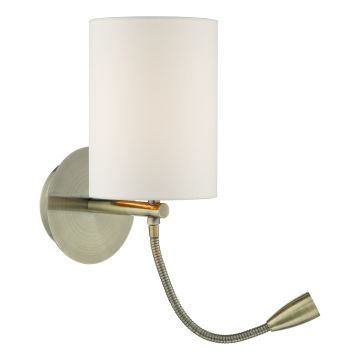 Dar Lighting FETA FET0775 Wandlamparm 1x60W/E27+1x1W/LED IP20