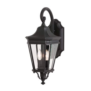 Feiss COTSWOLD LANE FE-COTSLN2-M-BK Wandlamp 2x60W/E14 IP44