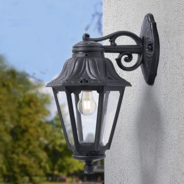Fumagalli Bisso-Anna FMG-BISSO-ANNA-BLK Wandlamp 1x23W/E27 IP55