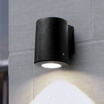 Fumagalli Franca FMG-FRANCA90-BLK Wandlamp 1x6W/GU10 4000K-2700K 366lm IP55