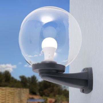 Fumagalli Nardo FMG-NARDO-GLOBE-BLK Wandlamp 1x23W/E27 IP55