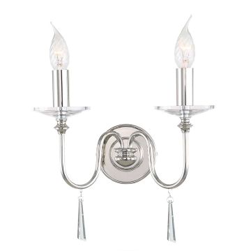 Elstead Lighting FINSBURY PARK FP2-POL-NICKEL Wandlamp 2x60W/E14