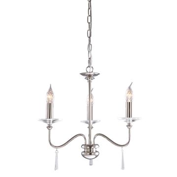 Elstead Lighting FINSBURY PARK FP3-POL-NICKEL Kroonluchter 3x60W/E14