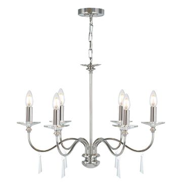 Elstead Lighting FINSBURY PARK FP6-POL-NICKEL Kroonluchter 6x60W/E14
