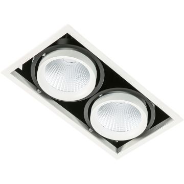 Italux VERTICO GL7108-2/2X18W 4000K WH+BL Inbouwspot 2x18W/LED 3045LM IP20