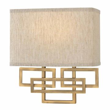 Hinkley Lighting LANZA HK-LANZA2-BR Wandlamp 2x60W/E14