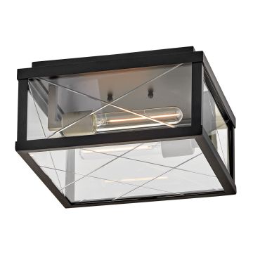 Hinkley Monte HK-MONTE-F-BK Plafondlamp 2x40W/E27 ip44
