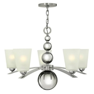 Hinkley Lighting ZELDA HK-ZELDA5-PN Kroonluchter 5x60W/E27