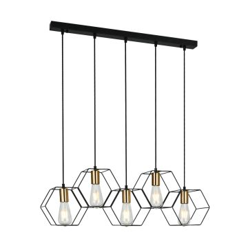 Italux AINA PND-74889-5-BK Hanglamp 5x40W/E27 IP20