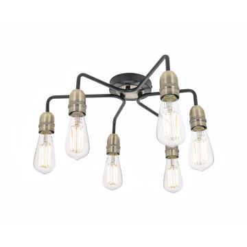 Dar Lighting Kiefer KIE0622 Plafondlamp 6x60w/e27 ip20