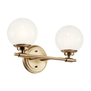 Kichler Benno KL-BENNO2-CPZ Wandlamp 2x3W/G9 3000K 600lm IP44