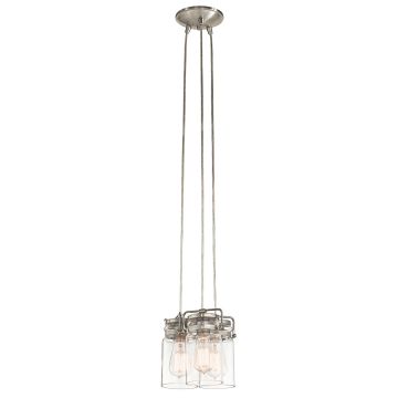 Kichler BRINLEY KL-BRINLEY3-NI Hanglamp 3x60W/E27