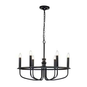 Kichler Capitol Hill KL-CAPITOL-HILL6-BLK Kroonluchter 6x40 W/E14