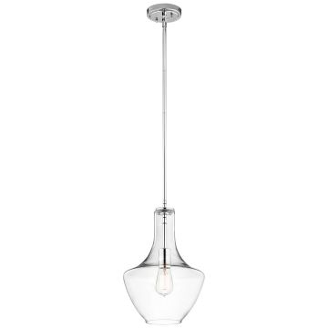 Kichler EVERLY KL-EVERLY-P-S-CH Hanglamp 1x60W/E27