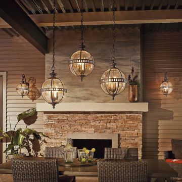 Kichler HALLERON KL-HALLERON-8M Hanglamp 3x60W/E14 IP44