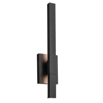 Kichler Nocar KL-NOCAR-M-BK Wandlamp 1x20W/LED 3000K 1150lm IP44