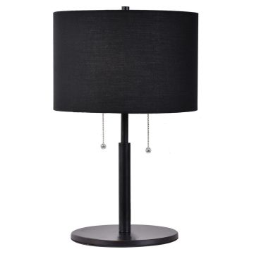 Light Prestige Fogo LP-0304/2T BK Tafellamp 2x15W/E27 IP20