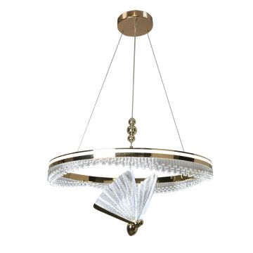 Light Prestige Marissa LP-2515/1P Cristal GD Hanglamp 2x48W/LED 3000K|4000K|6000K 5546lm IP20