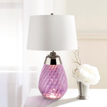Elstead Lighting LENA LARGE LENA-TL-L-PLUM-OWSS Tafellamp 1X7W/GU10+1x60W/E27