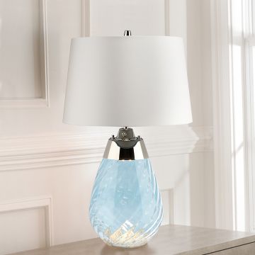 Elstead Lighting LENA SMALL LENA-TL-S-BLUE-OWSS Tafellamp 1X7W/GU10+1x60W/E27