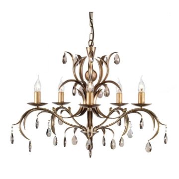 Elstead Lighting LILY LL5-ANT-BRZ Kroonluchter 5x60W/E14
