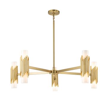 Elstead Lighting Marvele MARVELE10-AB-OPAL Kroonluchter 10x40W/E14 IP20