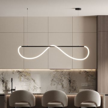 Light Prestige Meleca LP-2345/1P M BK Hanglamp 1x36W/LED 3000K|4000K|6000K IP20