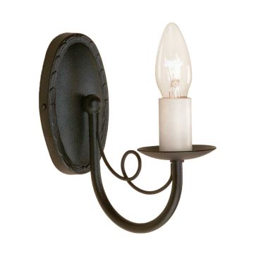Elstead Lighting MINSTER MN1-BLACK Wandlamp 1x60W/E14