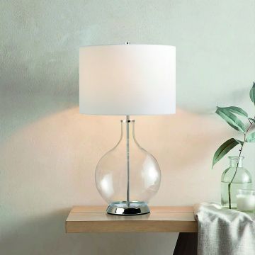 Elstead Lighting Orb ORB-CLEAR-PN-WHT Tafellamp 1x60W/E27