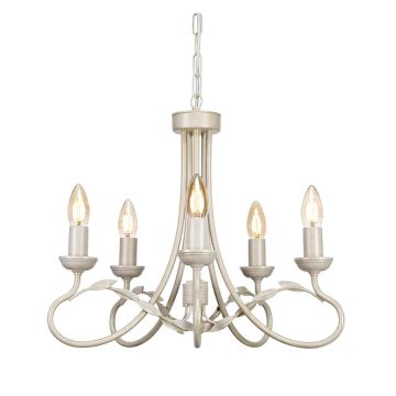 Elstead Lighting OLIVIA OV5-IVORY-GOLD Kroonluchter 5x60W/E14