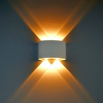 Italux Ortelo OWL-6650-2-WH-3K Wandlamp 4x4W/LED 3000K 336lm IP54