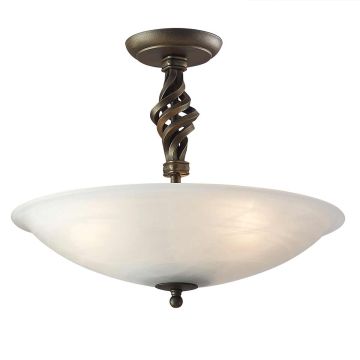 Elstead Lighting PEMBROKE PB-SF-A-BLK-GOLD Plafondlamp 3x60W/E27