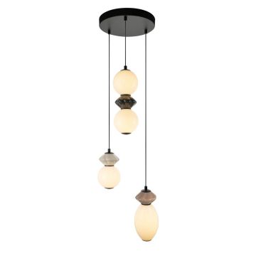 Italux Balos PND-94921-4R-BK Hanglamp 1x19W/LED 3000K 1400lm IP20