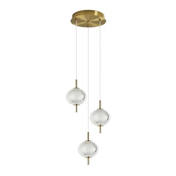 Italux Corado PND-81418-3-BK-GD Hanglamp 1x12W/LED 3000K 1084lm IP20