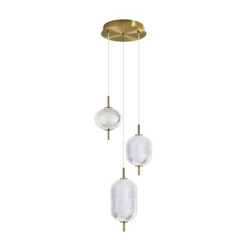 Italux Corado PND-81438-3-GD Hanglamp 1x23W/LED 3000K 2104lm IP20