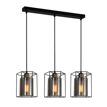 Italux KALULA PND-78901-3-BK+SG Hanglamp 3x40W/E27 IP20