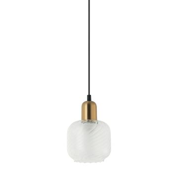 Italux LAMEZIA PND-67594-1-BRO+CL Hanglamp 1x40W/E27 IP20