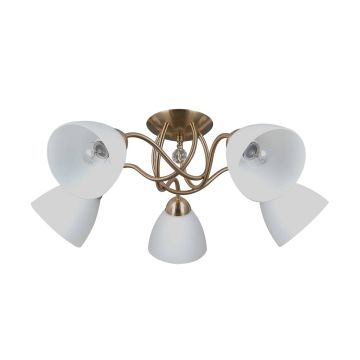 Italux Lugano PND-5643-5-HBR Plafondlamp 5x40W/E27 IP20