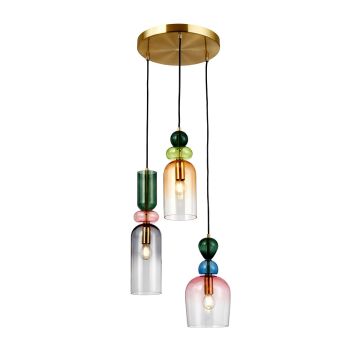 Italux Manso PND-37462-3A-MC-GD Hanglamp 3x40W/E14 IP20