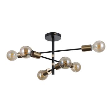 Italux PIANSI PND-4025-6-BL-HBR Hanglamp 6x40W/E27 IP20