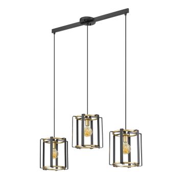 Italux PRIMERO PND-44003-3-BK-GD Hanglamp 3x60W/E27 IP20