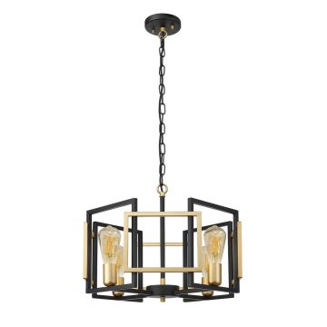 Italux PRIMERO PND-44003-4-BK-GD Hanglamp 4x60W/E27 IP20