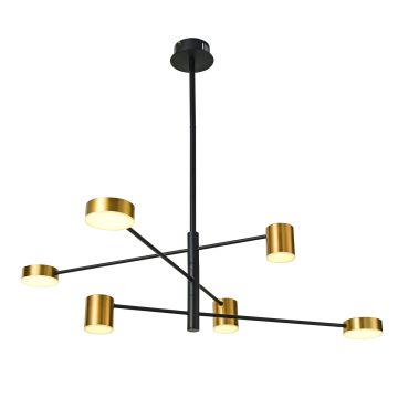 Italux REMDAL PND-16374-6-BK-GD-4K Hanglamp 36W/LED 4000K 2700LM IP20