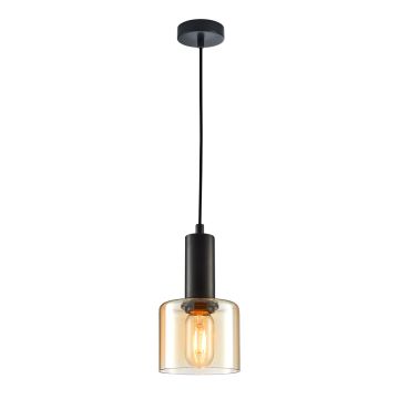 Italux SANTIA PND-65342-1-BK+AMB Hanglamp 1x40W/E27 IP20
