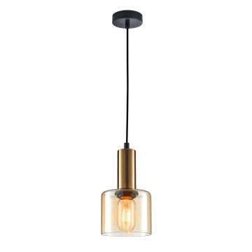 Italux SANTIA PND-65342-1-BRO+AMB Hanglamp 1x40W/E27 IP20