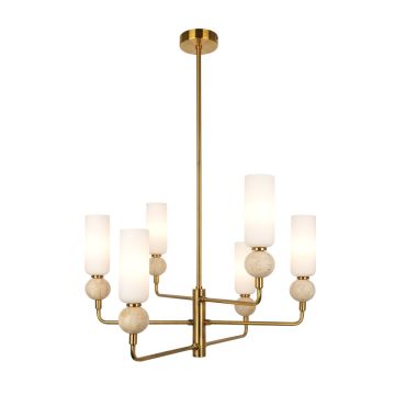 Italux Santos PND-95331-6-BRSS Plafondlamp 6x40W/G9 IP20